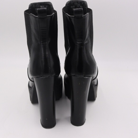 Truffle Collection Groove 12 Black Ultra High Platform Heel Chelsea Boots EU 38 - Picture 3 of 12